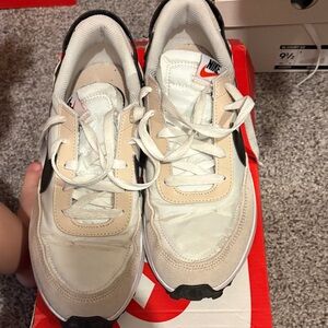 Nike White and Tan Athletic Shoes